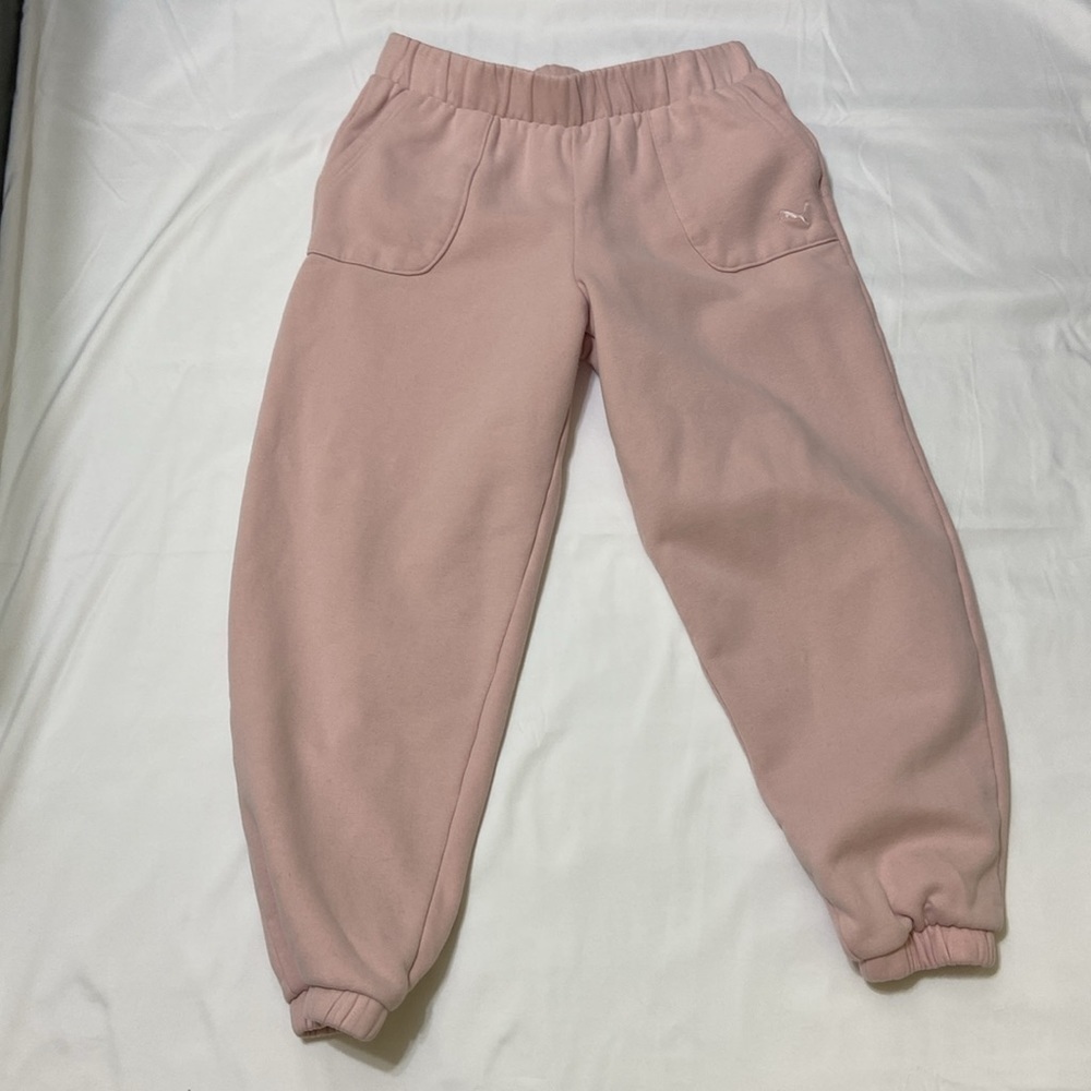 PUMA WOMEN’S PINK CROPPED BARBIECORE TRACK TOP AND LONG PANT SET. SIZE-M… - Picture 10 of 16